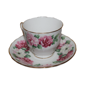 Pink & White Vintage Style Tea & Sauce set