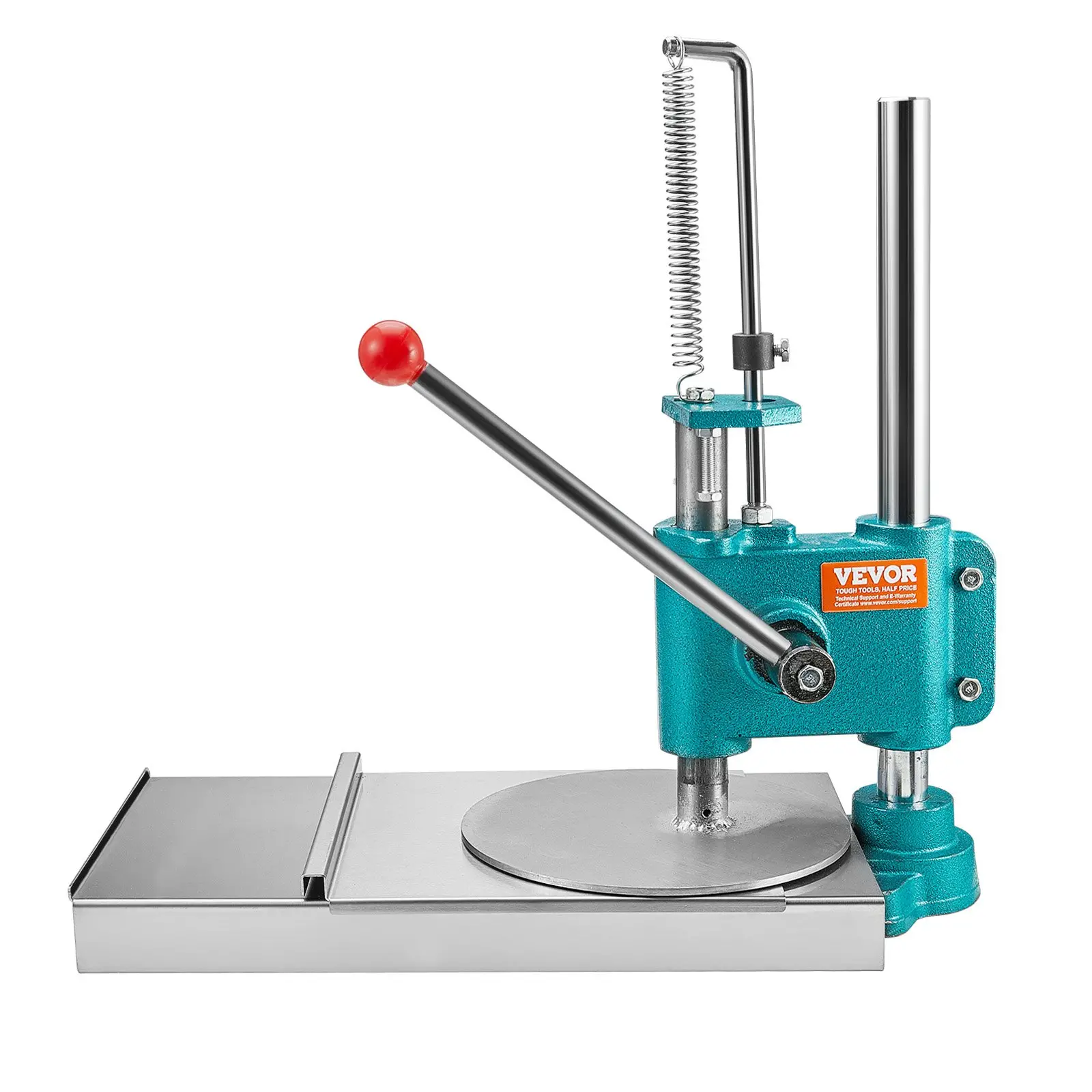 VEVOR Manual Pizza Dough Press Machine, 9.5inch/24cm Household Pizza Pastry, Stainless Steel Pizza Presser, Commercial Chapati Sheet Pizza Crust Press Plate, Height Adjustable Pizza Forming Machine - Image 10